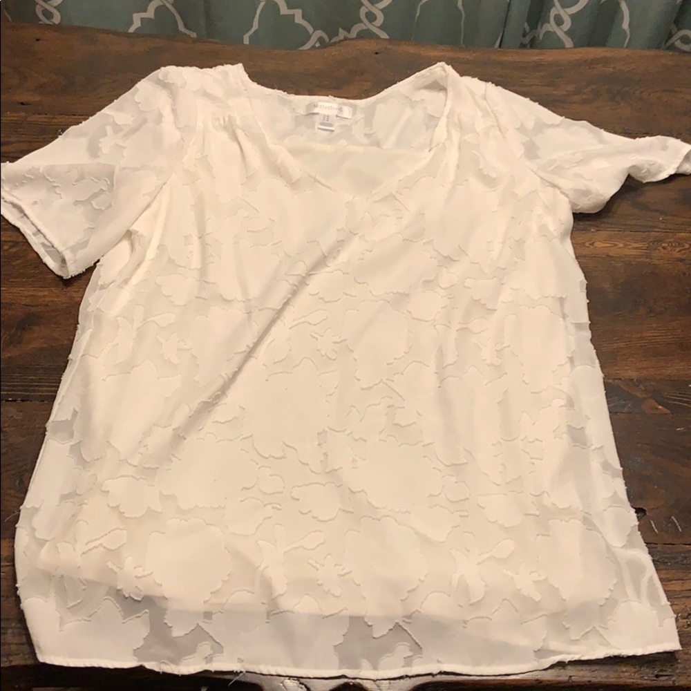 White maternity blouse